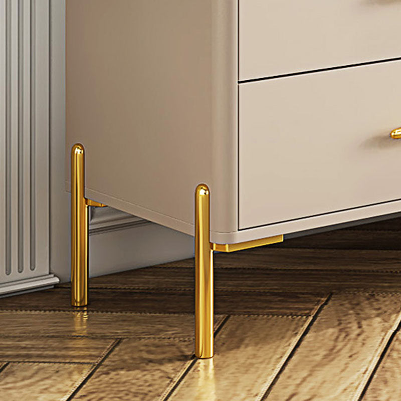 Glam Vertical Storage Chest Bedroom Stone Chest with Drawers