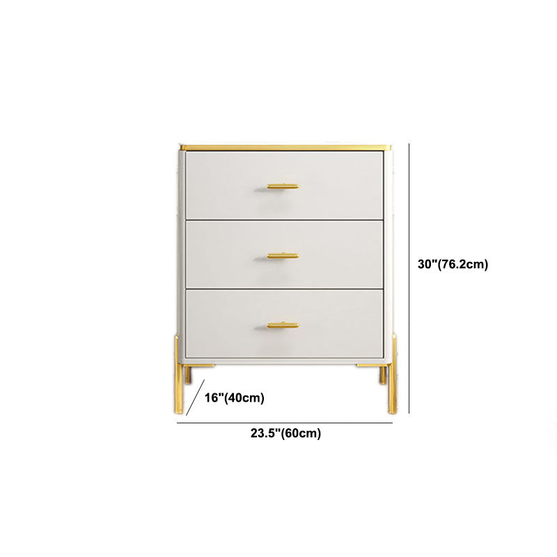 Glam Vertical Storage Chest Bedroom Stone Chest with Drawers