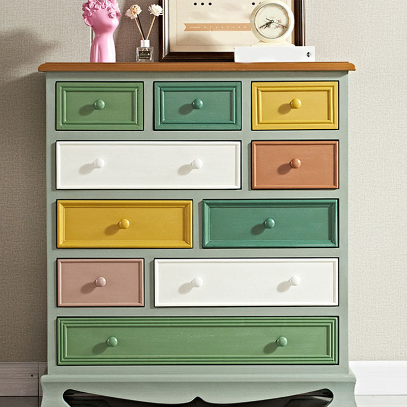 Nautical Bedroom Storage Chest 14.5" Wooden Chest with 10 Drawers