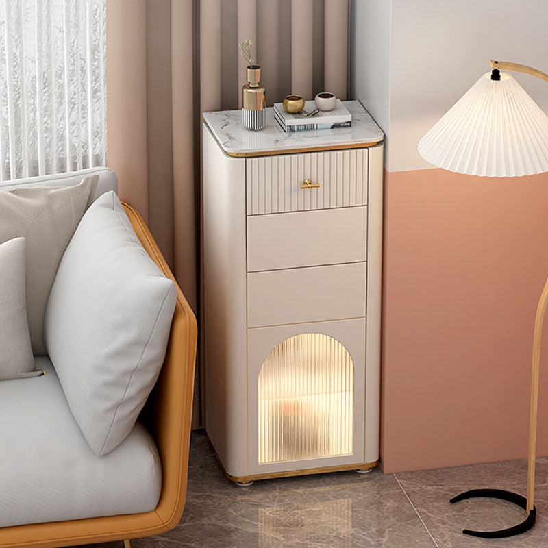 Contemporary Storage Chest Dresser Stone Top Storage Chest 11.81-inch W