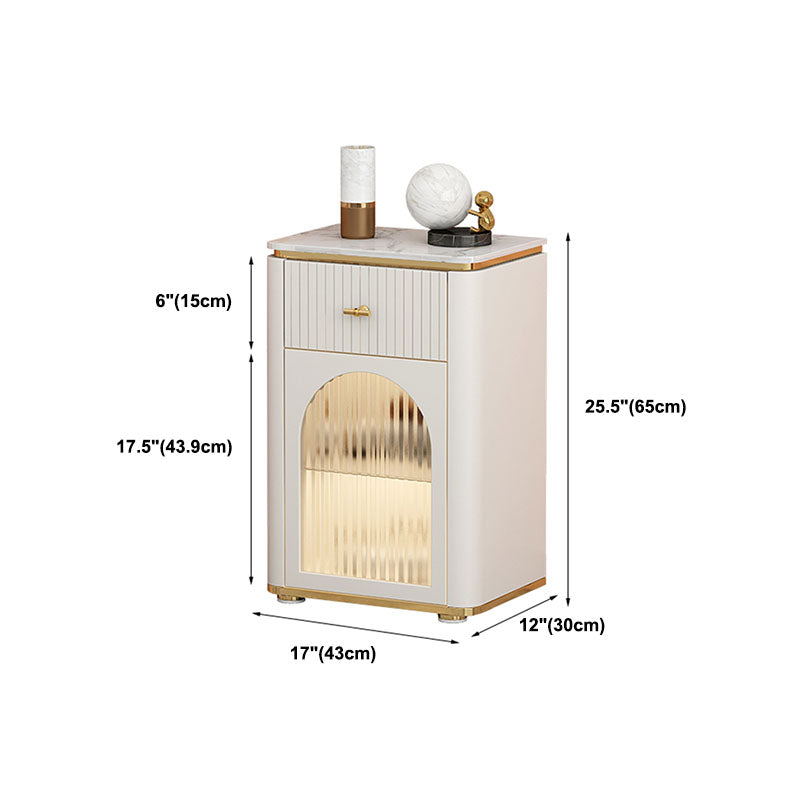 Contemporary Storage Chest Dresser Stone Top Storage Chest 11.81-inch W