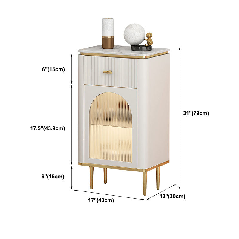Contemporary Storage Chest Dresser Stone Top Storage Chest 11.81-inch W