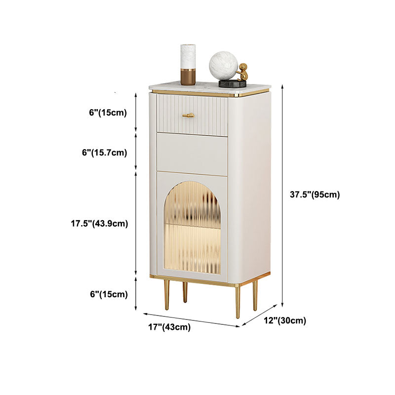 Contemporary Storage Chest Dresser Stone Top Storage Chest 11.81-inch W