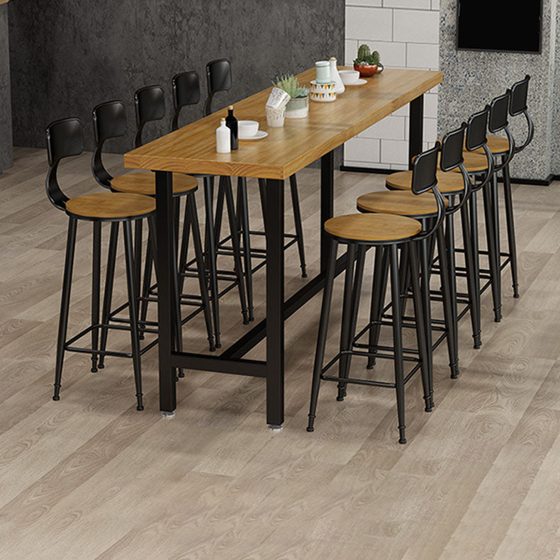 Modern Rectangle Pub Dining Set 1/2/6/7/9/11 Pieces Indoor Table and Stool Set