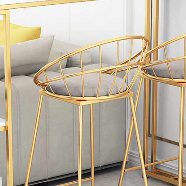 Glam Bar Table Set 1/3 Pieces Stone Counter Table with High Stools for Balcony