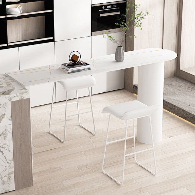 Modern Style 1/2/5 Pieces Sintered Stone Pub Table Set Fixed Table Counter Table