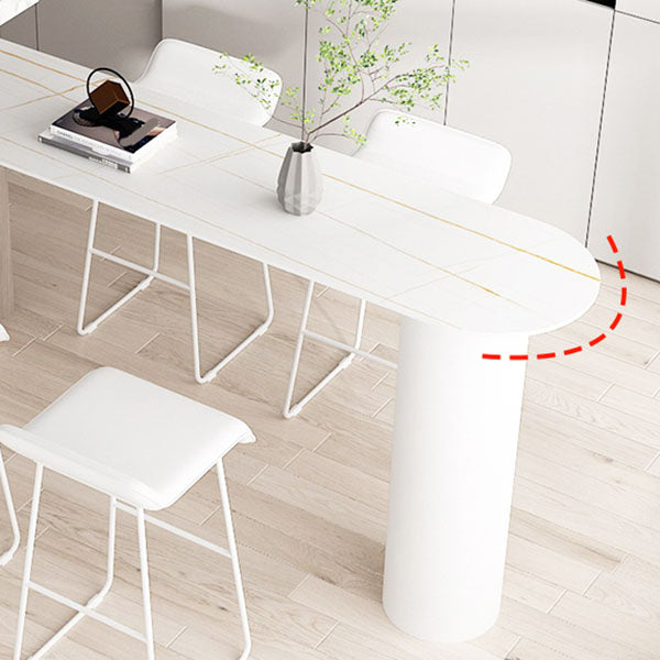 Modern Style 1/2/5 Pieces Sintered Stone Pub Table Set Fixed Table Counter Table