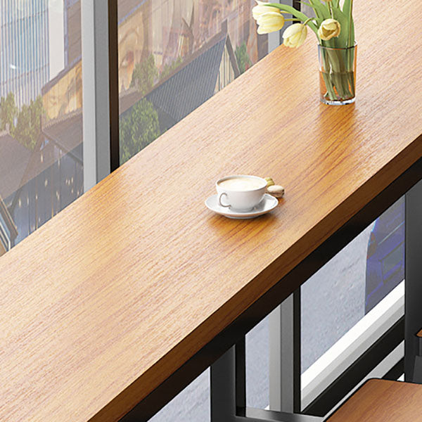 Industrial Table and Stool Set 1/4/7 Pcs Solid Wood Bar Table with Iron Base Stools