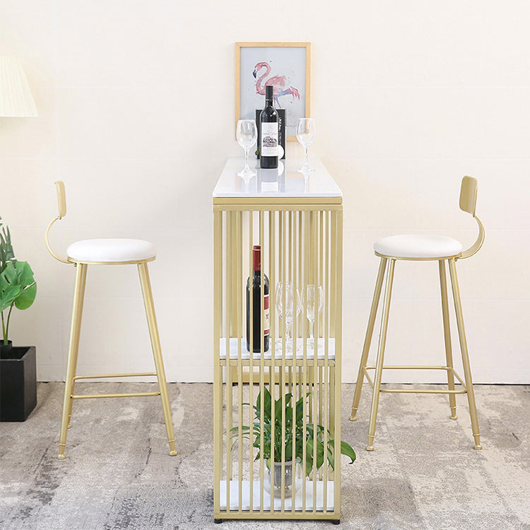 Glam Stone Bar Table Set 1/2/3 Pieces Rectangular Counter Set