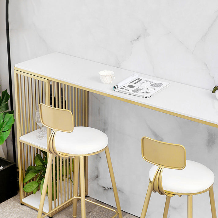 Glam Stone Bar Table Set 1/2/3 Pieces Rectangular Counter Set