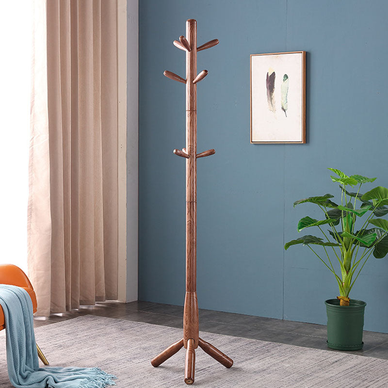 Traditional Hall Stand Wood Hooks Included Free Standing Entryway Kit Coat Hanger