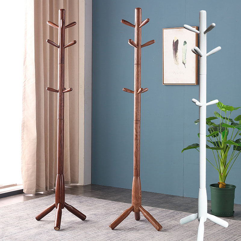 Traditional Hall Stand Wood Hooks Included Free Standing Entryway Kit Coat Hanger