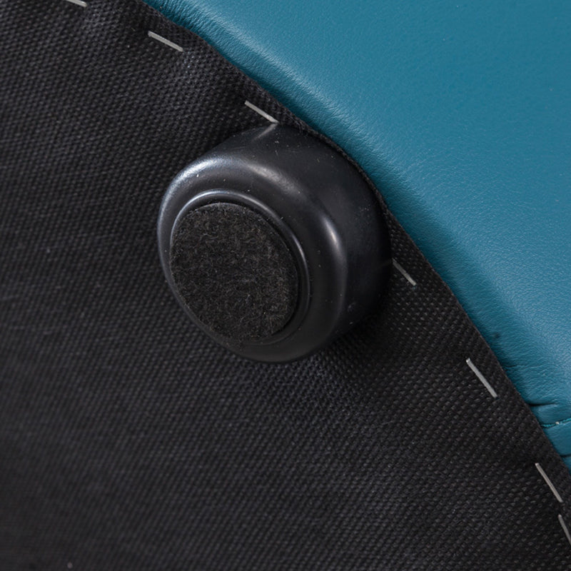 Modern Tufted Ottoman Water Resistant Genuine Leather Round Foot Stool Ottoman