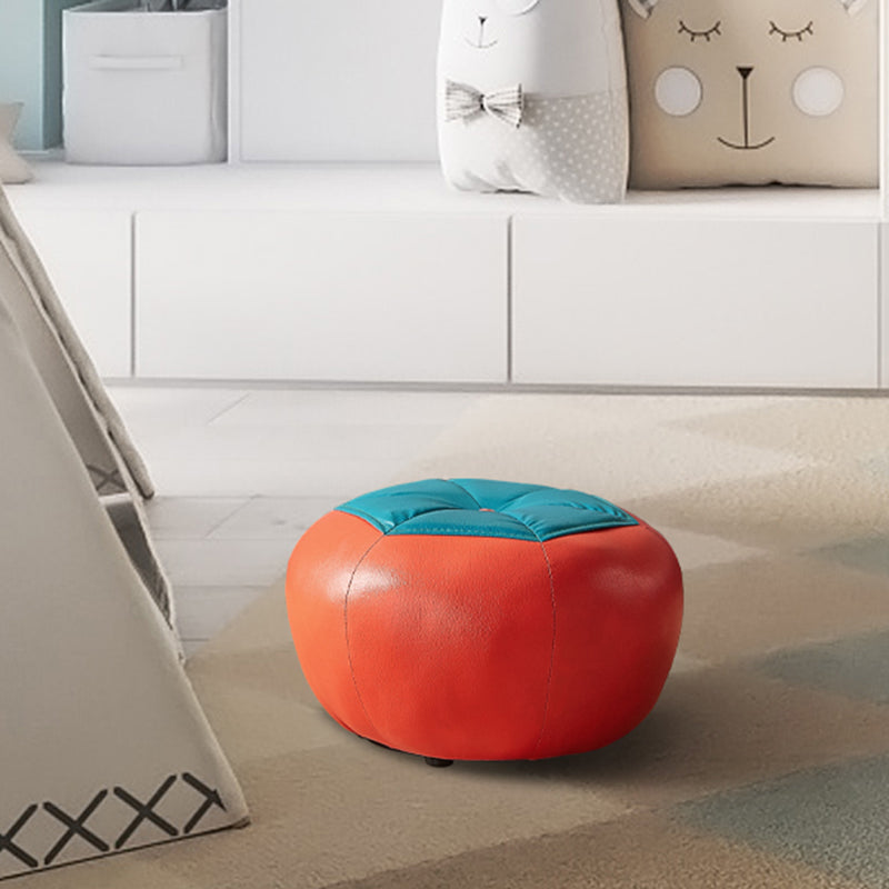 Stain Resistant Pouf Ottoman Faux Leather Specialty Contemporary Ottoman