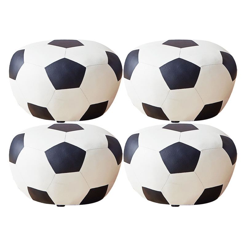 Stain Resistant Pouf Ottoman Faux Leather Specialty Contemporary Ottoman