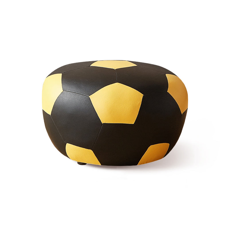 Stain Resistant Pouf Ottoman Faux Leather Specialty Contemporary Ottoman