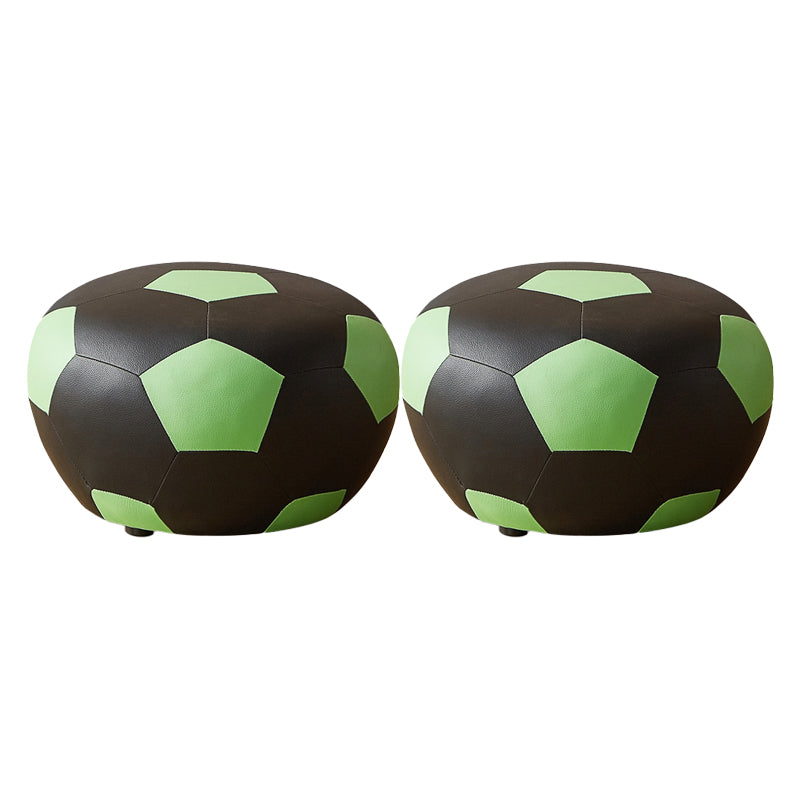 Stain Resistant Pouf Ottoman Faux Leather Specialty Contemporary Ottoman