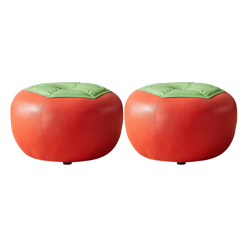 Stain Resistant Pouf Ottoman Faux Leather Specialty Contemporary Ottoman