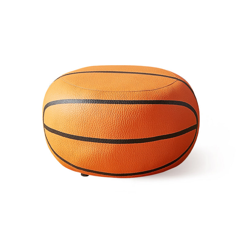 Stain Resistant Pouf Ottoman Faux Leather Specialty Contemporary Ottoman