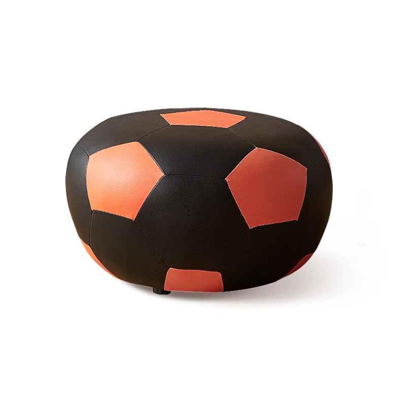 Stain Resistant Pouf Ottoman Faux Leather Specialty Contemporary Ottoman