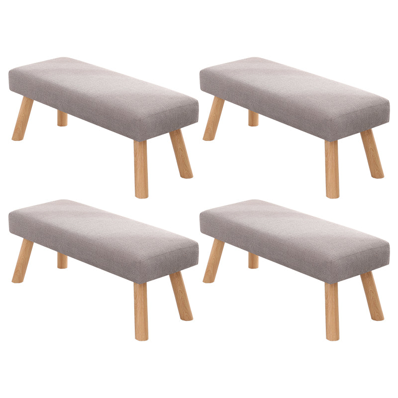 Contemporary Scratch Resistant Ottoman Rectangle Green Pine Wood Cube