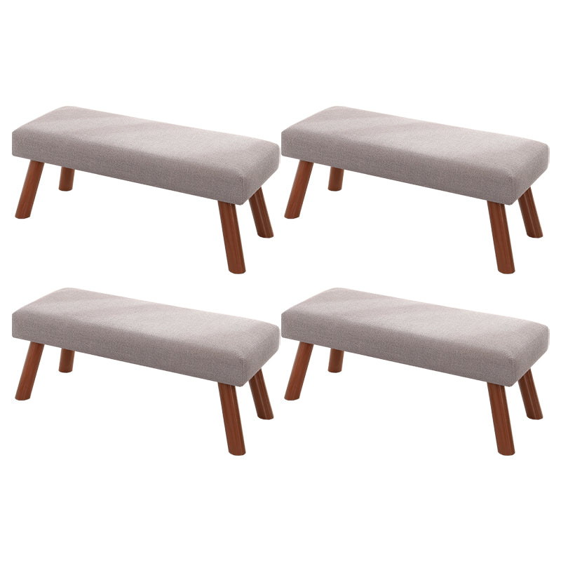 Contemporary Scratch Resistant Ottoman Rectangle Green Pine Wood Cube