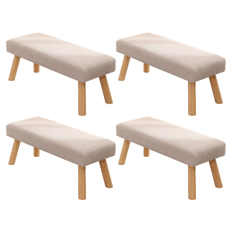 Contemporary Scratch Resistant Ottoman Rectangle Green Pine Wood Cube