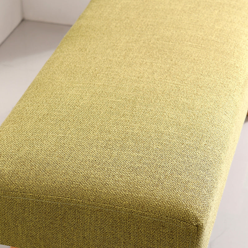 Contemporary Scratch Resistant Ottoman Rectangle Green Pine Wood Cube