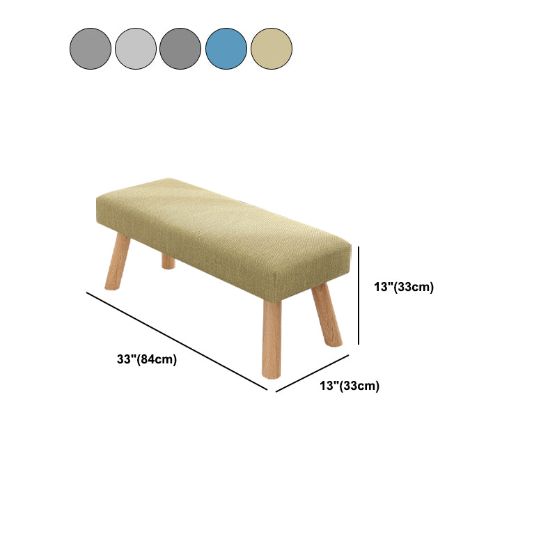 Contemporary Scratch Resistant Ottoman Rectangle Green Pine Wood Cube