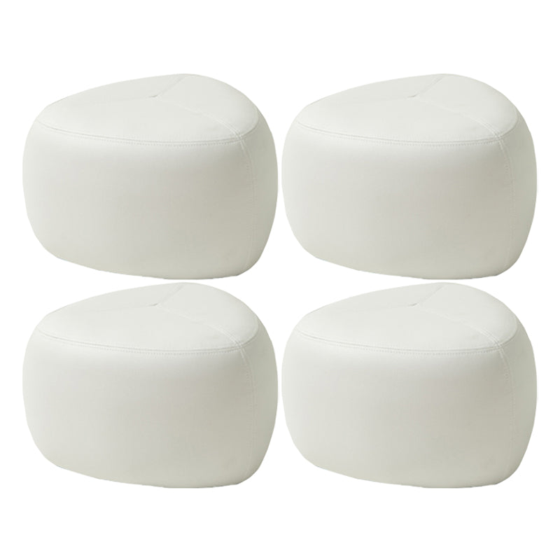 Modern Novelty Shape Ottoman Plain Leather Ottoman Stoolfor Living Room