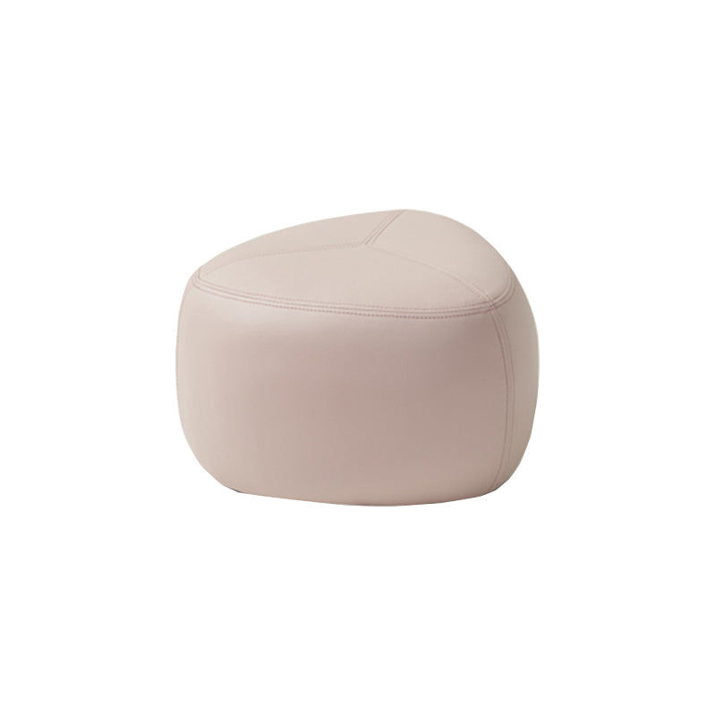 Modern Novelty Shape Ottoman Plain Leather Ottoman Stoolfor Living Room