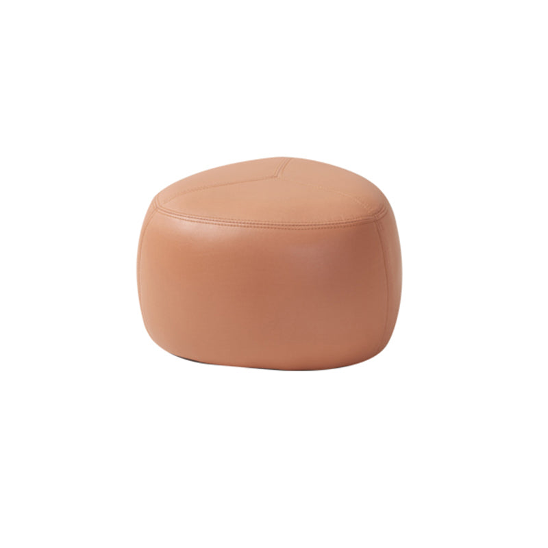 Modern Novelty Shape Ottoman Plain Leather Ottoman Stoolfor Living Room