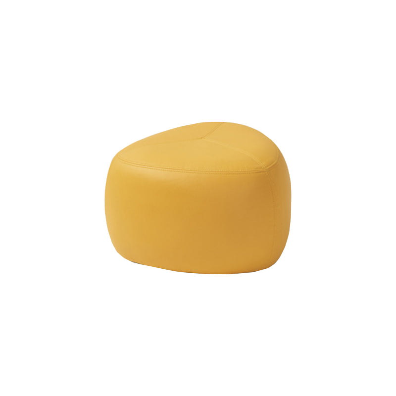 Modern Novelty Shape Ottoman Plain Leather Ottoman Stoolfor Living Room