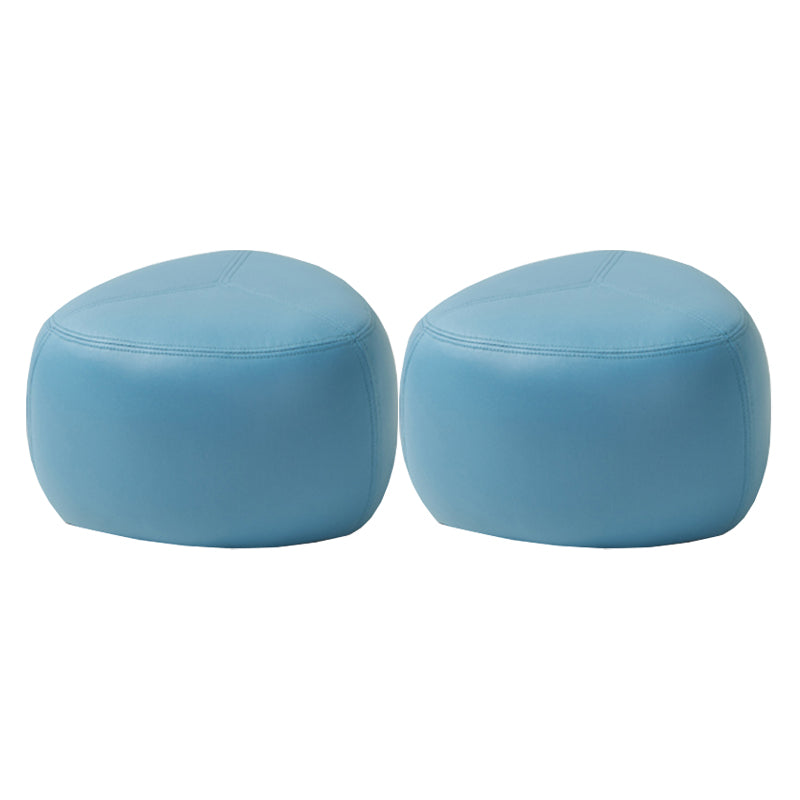 Modern Novelty Shape Ottoman Plain Leather Ottoman Stoolfor Living Room