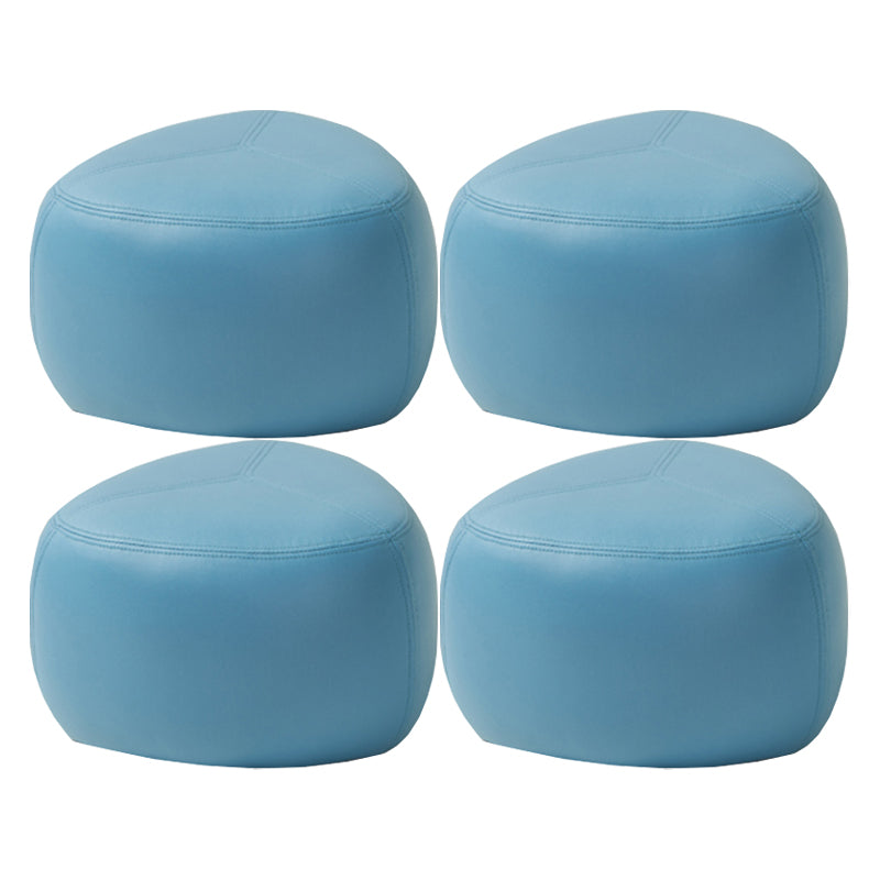 Modern Novelty Shape Ottoman Plain Leather Ottoman Stoolfor Living Room