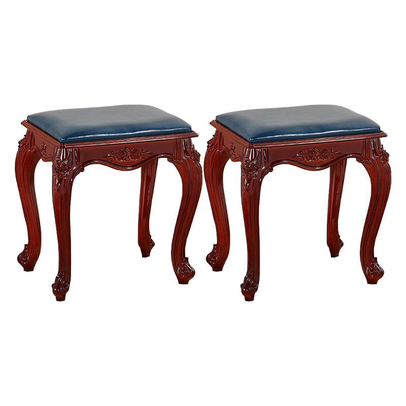 Mid-Century Modern PU Leather Ottoman Plain Rectangle Mildew Resistant Target Pouf