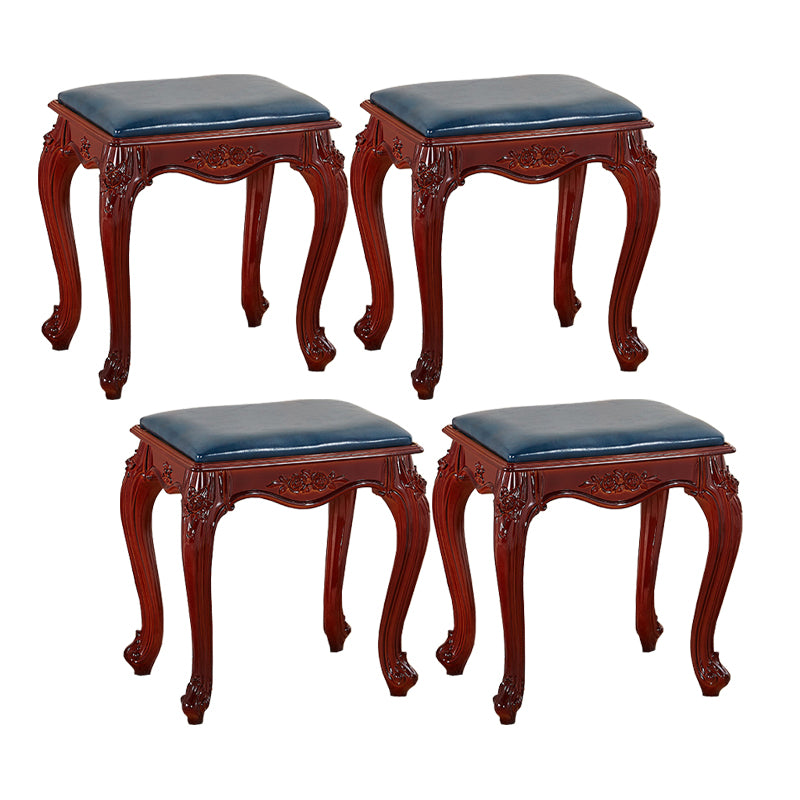 Mid-Century Modern PU Leather Ottoman Plain Rectangle Mildew Resistant Target Pouf