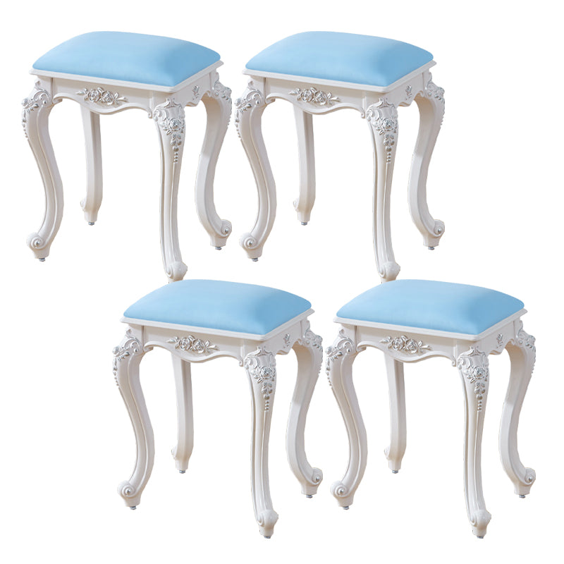 Vintage PU Leather Ottoman Plain Rectangle Stain Resistant Pouf Chair