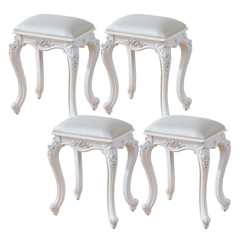 Vintage PU Leather Ottoman Plain Rectangle Stain Resistant Pouf Chair