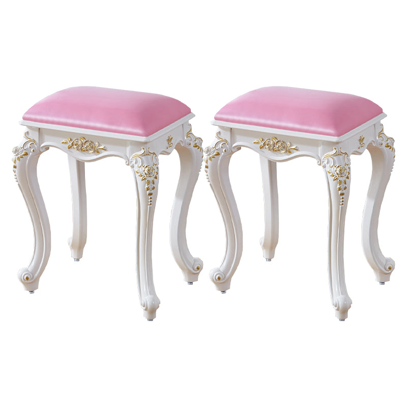 Vintage PU Leather Ottoman Plain Rectangle Stain Resistant Pouf Chair