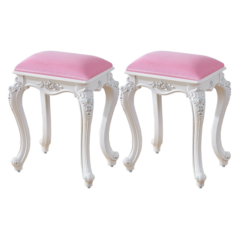 Vintage PU Leather Ottoman Plain Rectangle Stain Resistant Pouf Chair