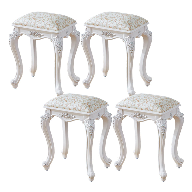 Vintage PU Leather Ottoman Plain Rectangle Stain Resistant Pouf Chair