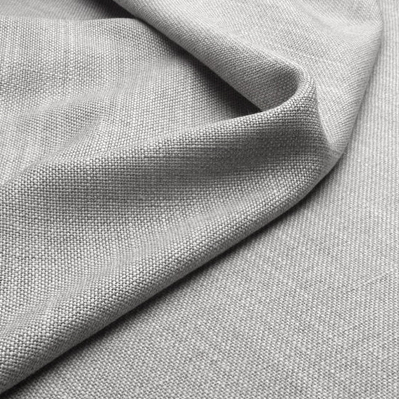 Contemporary Footstool Ottoman Fabric Upholstered Solid Color Round Ottoman