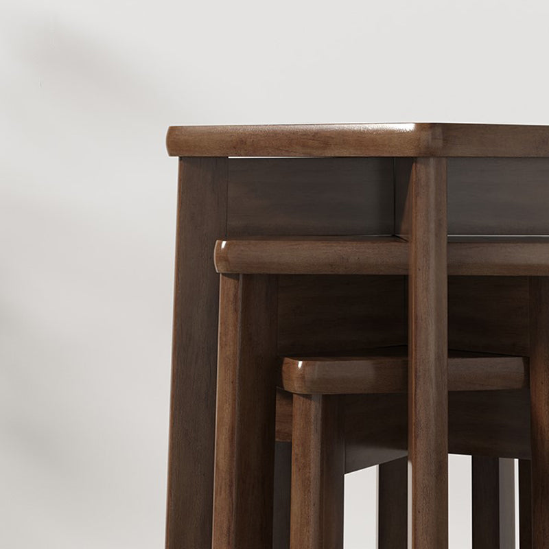 Cube Ottoman Mid-Century Modern Square Pure Color Faux Leather Stain Resistant Ottoman