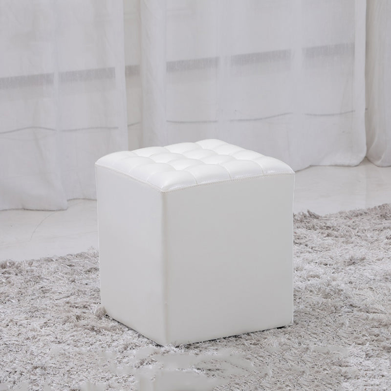 Genuine Leather Ottoman Tufted Square Whole Colored Water Resistant Cube Ottoman