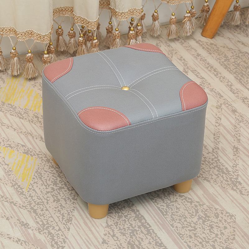 Orange Modern Standard Square Color Piece Leather Standard for Drawing Room