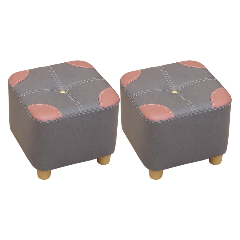 Orange Modern Standard Square Color Piece Leather Standard for Drawing Room