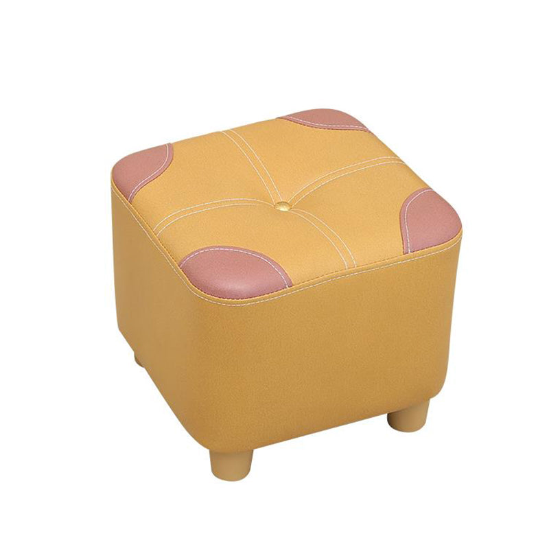 Orange Modern Standard Square Color Piece Leather Standard for Drawing Room