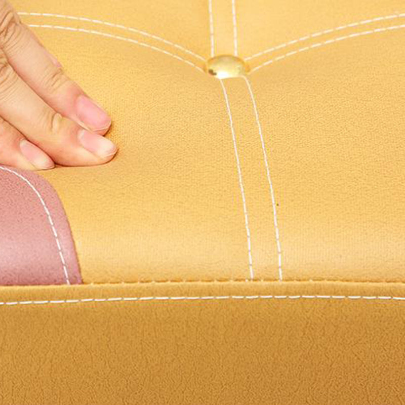 Orange Modern Standard Square Color Piece Leather Standard for Drawing Room