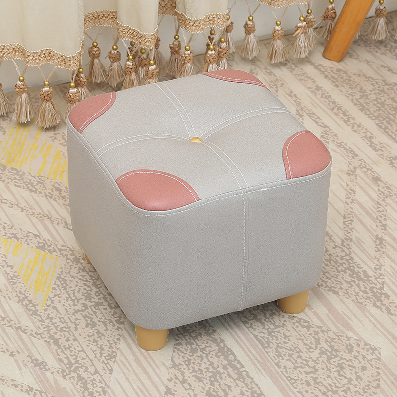 Orange Modern Standard Square Color Piece Leather Standard for Drawing Room